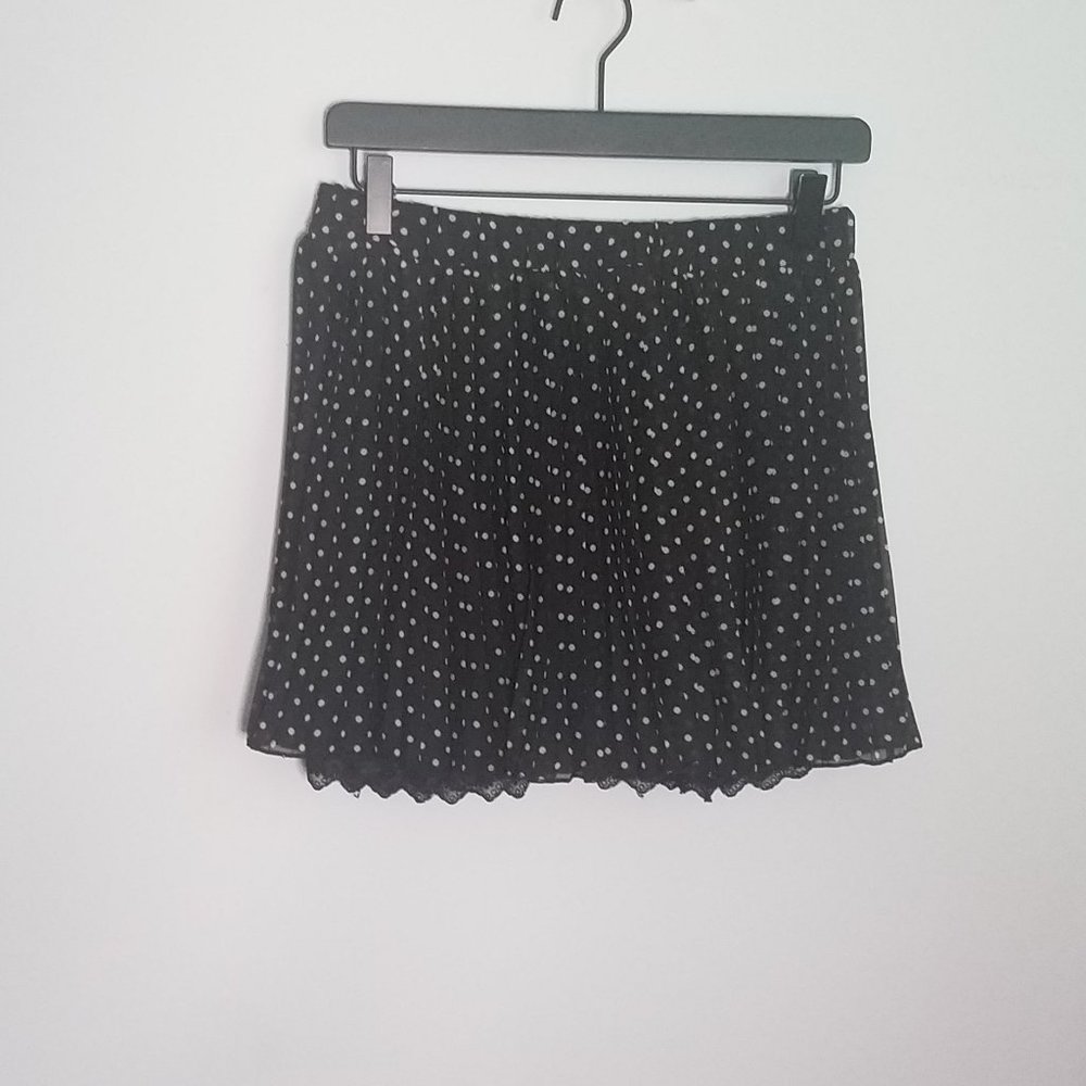 Forever21 Polka Dot/Pleat Skirt